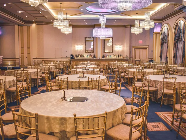 Formal dining room set for an evening event